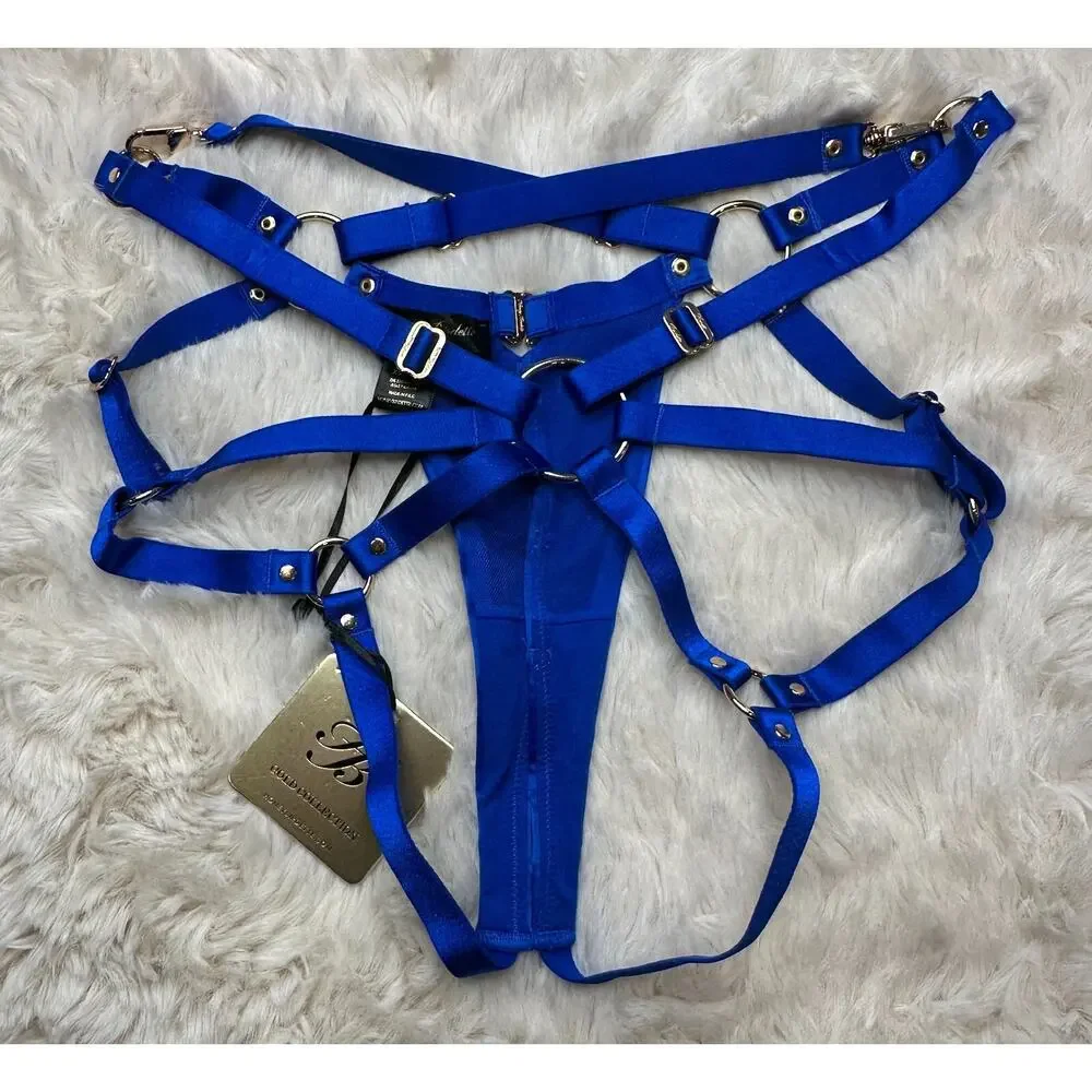 Honey Birdette ARLIAH💙 Electric Blue 3 Piece Set 32DDD +Harness & XS brief - Picture 7 of 8